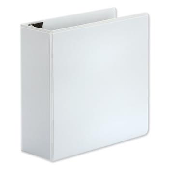 Universal Deluxe Easy-to-Open D-Ring View Binder, 3 Rings, 4&quot; Capacity, 11 x 8.5, White
