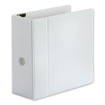 Universal Deluxe Easy-to-Open D-Ring View Binder, 3 Rings, 5&quot; Capacity, 11 x 8.5, White