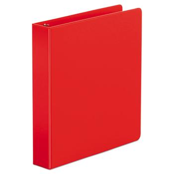 Universal Economy Non-View Round Ring Binder, 3 Rings, 1.5&quot; Capacity, 11 x 8.5, Red