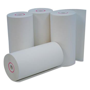 Universal Direct Thermal Print Paper Rolls, 0.38&quot; Core, 4-3/8&quot; x 127&#39;, White, 50 Rolls/Carton