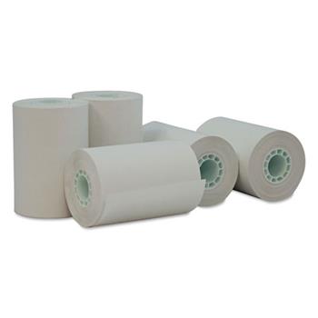 Universal Direct Thermal Print Paper Rolls, 0.5&quot; Core, 2.25&quot; x 55 ft, White, 50/Carton