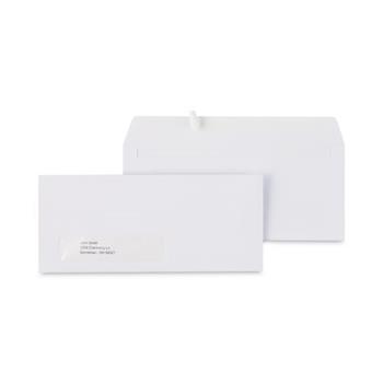 Universal Open-Side Business Envelope, 1 Window, #10, Commercial Flap, Gummed Closure, 4.13 x 9.5, White, 250/Box