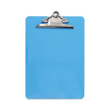 Universal Plastic Clipboard with High Capacity Clip, 1.25&quot; Clip Capacity, Holds 8.5 x 11 Sheets, Translucent Blue
