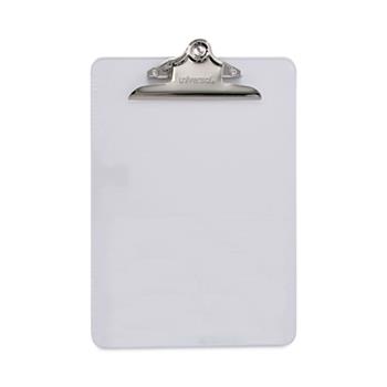 Universal Plastic Clipboard with High Capacity Clip, 1.25&quot; Clip Capacity, Holds 8.5 x 11 Sheets, Clear