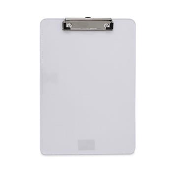 Universal Plastic Clipboard with Low Profile Clip, 0.5&quot; Clip Capacity, Holds 8.5 x 11 Sheets, Clear