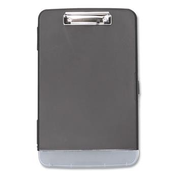 Universal Storage Clipboard with Pen Compartment, 0.5&quot; Clip Capacity, Holds 8.5 x 11 Sheets, Black