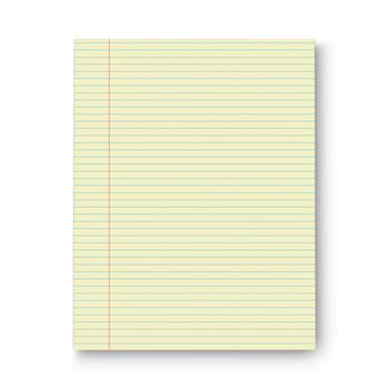 Universal Glue Top Pads, Narrow Ruled, 8.5&quot; x 11&quot;, Canary-Yellow Paper, 50 Sheets/Pad, 12 Pads
