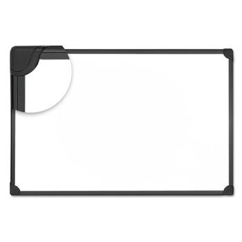 Universal Design Series Magnetic Steel Dry Erase Board, 36 x 24, White, Black Frame