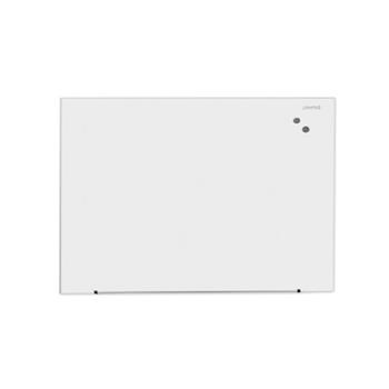 Universal Frameless Magnetic Glass Marker Board, 48&quot; x 36&quot;, White