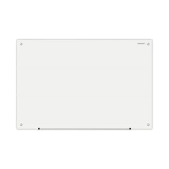 Universal Frameless Glass Marker Board, 36&quot; x 24&quot;, White