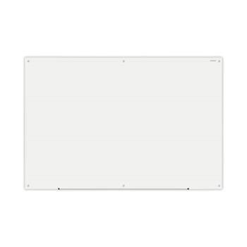 Universal Frameless Glass Marker Board, 72&quot; x 48&quot;, White