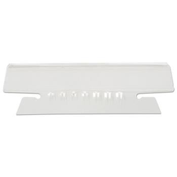 Universal Hanging File Folder Plastic Index Tabs, 1/3-Cut, Clear, 3.5&quot; Wide, 25/Pack