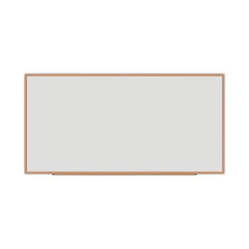 Universal Dry-Erase Board, Melamine, 96 x 48, White, Oak-Finished Frame