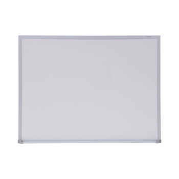 Universal Dry-Erase Board, Melamine, 24 x 18, Satin-Finished Aluminum Frame