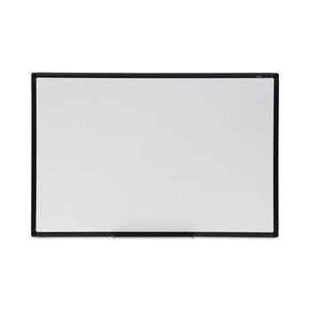 Universal Dry Erase Board, Melamine, 36 x 24, Black Frame