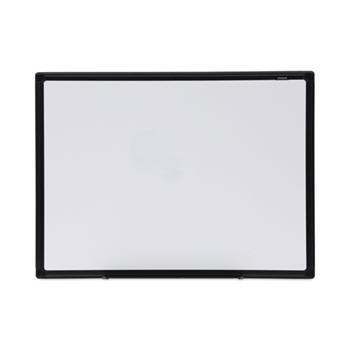 Universal Dry Erase Board, Melamine, 24 x 18, Black Frame