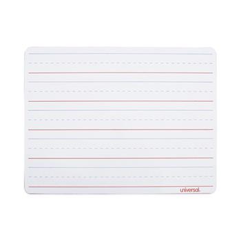 Universal Lap/Learning Dry-Erase Board, Lined, 11 3/4&quot; x 8 3/4&quot;, White, 6/Pack