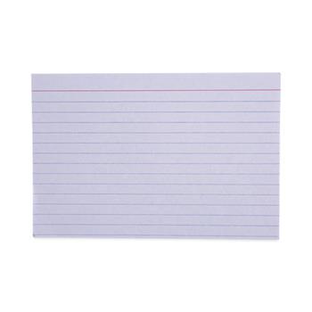 Universal Index Cards, Ruled, 4 in x 6 in, White, 100 Cards/Pack
