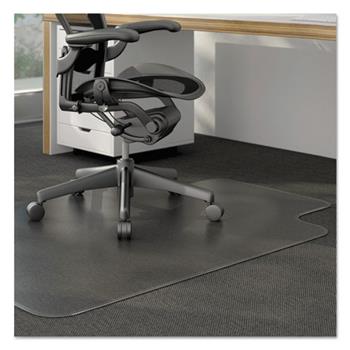 Universal Cleated Chair Mat for Low and Medium Pile Carpet, 36 x 48, Clear