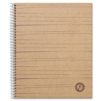 Universal Deluxe Sugarcane Based Notebooks, Medium/College Ruled, 8.5&quot; x 11&quot;, White Paper, Brown Cover, 100 Sheets