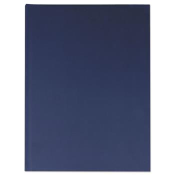 Universal Casebound Hardcover Notebook, Wide Ruled, 10.25&quot; x 7.63&quot;, White Paper, Dark Blue Cover, 150 Sheets