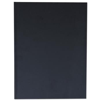 Universal Casebound Hardcover Notebook, Wide Ruled, 10.25&quot; x 7.63&quot;, White Paper, Black Cover, 150 Sheets