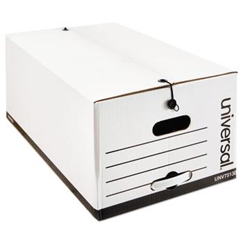 Universal Economical Easy Assembly Storage Files, Legal Files, White, 12/Carton
