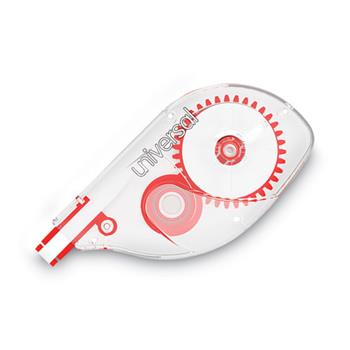 Universal Side-Application Correction Tape, Transparent Gray/Red Applicator, 0.2&quot; x 393&quot;, 2/Pack