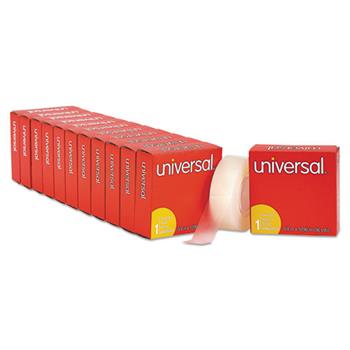 Universal Invisible Tape, 1&quot; Core, 0.75&quot; x 36 yds, Clear, 12/Pack