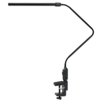 Alera LED Desk Lamp With Interchangeable Base Or Clamp, 21 3/4&quot; High, Black