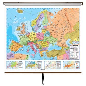 K&#174; Kappa Map™ Advanced Wall Maps, Europe Political, 64&quot; x 54&quot;