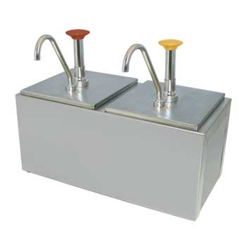 Chef&#39;s Supply Condiment Pump Dispensers - Double