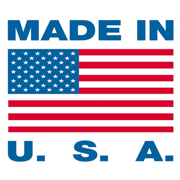 W.B. Mason Co. Labels, Made in U.S.A., 5/8 in x 5/8 in, Red/White/Blue, 500/Roll