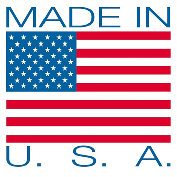 W.B. Mason Co. Labels, Made in U.S.A., 4 in x 4 in, Red/White/Blue, 500/Roll