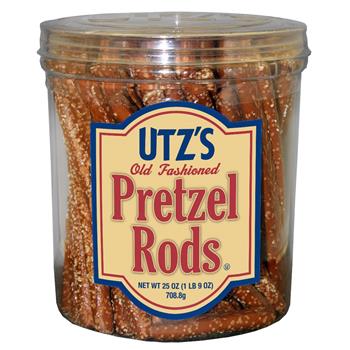 Utz Quality Foods Snack Tubs, Old Fashioned Pretzel Rods, 25 oz