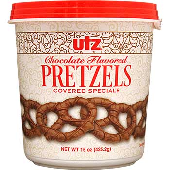 Utz Milk Chocolate Covered Pretzels, 15 oz. Tub