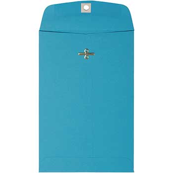 JAM Paper Open End Catalog Envelopes with Clasp Closure, 6&quot; x 9&quot;, Blue Recycled, 100/BX