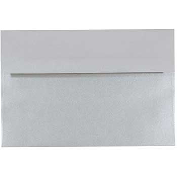 JAM Paper A8 Metallic Invitation Envelopes, 5 1/2&quot; x 8 1/8&quot;, Silver Stardream, 250/CT
