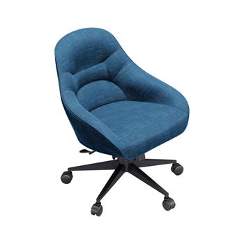 Vari Upholstered Desk Chair, Sterling Blue