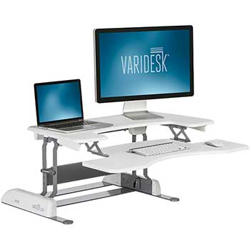Vari&#174; Pro Plus™ 36 Height-Adjustable Standing Desk, White