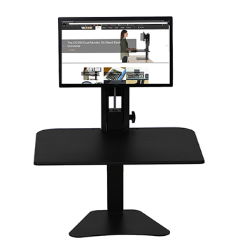 Victor High Rise Collection Sit-Stand Desk Converter, 28 x 23 x 15 1/2, Black