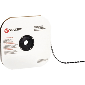 VELCRO Brand Tape, Individual Dots, Loop, 1 3/8&quot;, Black, 600/CS