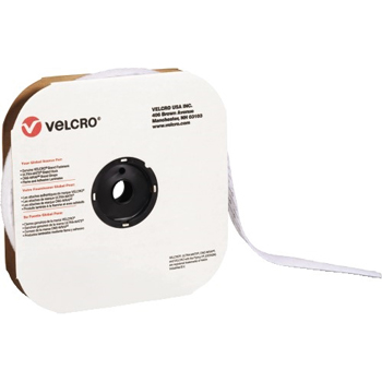 VELCRO Brand Tape, Individual Strips, Loop, 1 1/2&quot; x 75&#39;, White, 1/CS