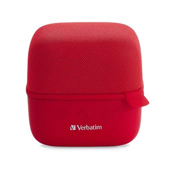 Verbatim Wireless Cube Bluetooth Speaker, Red