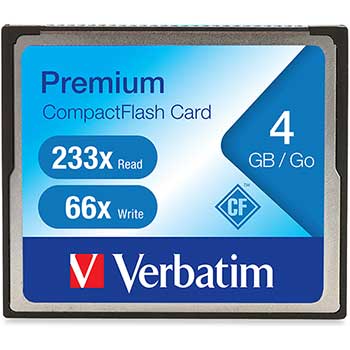 Verbatim Premium CompactFlash Memory Card, 16GB