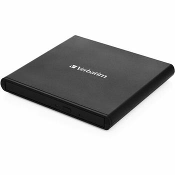 Verbatim External Slimline CD/DVD Writer, USB 2.0, Black