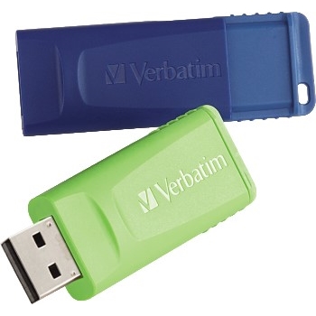 Verbatim&#174; Store &#39;n&#39; Go USB Flash Drive, 64GB, Blue, Green, 2/Pack