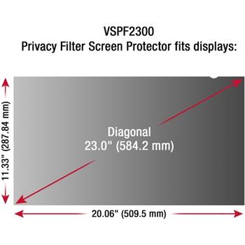 ViewSonic Privacy Filter Screen, 23&quot;, Black