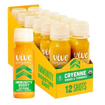 Vive Organic Immunity Boost Cayenne, 2 oz, 12/Pack