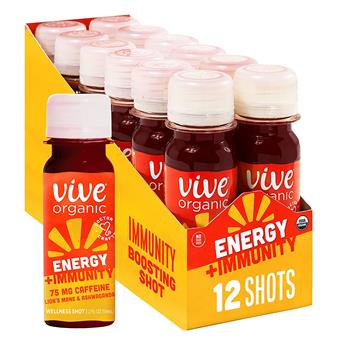 Vive Organic Organic Energy+Focus, 2 oz, 12/Pack
